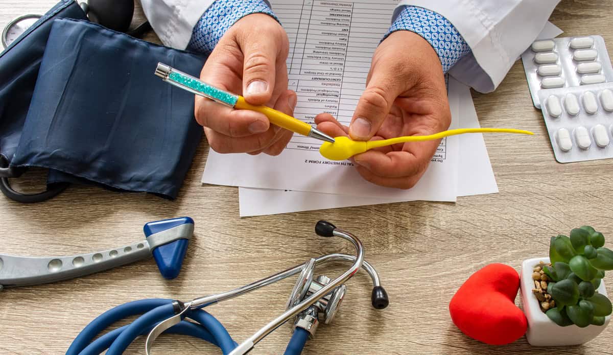 A doctor explains the semen analysis procedure at the V Fertility Center in Bangkok